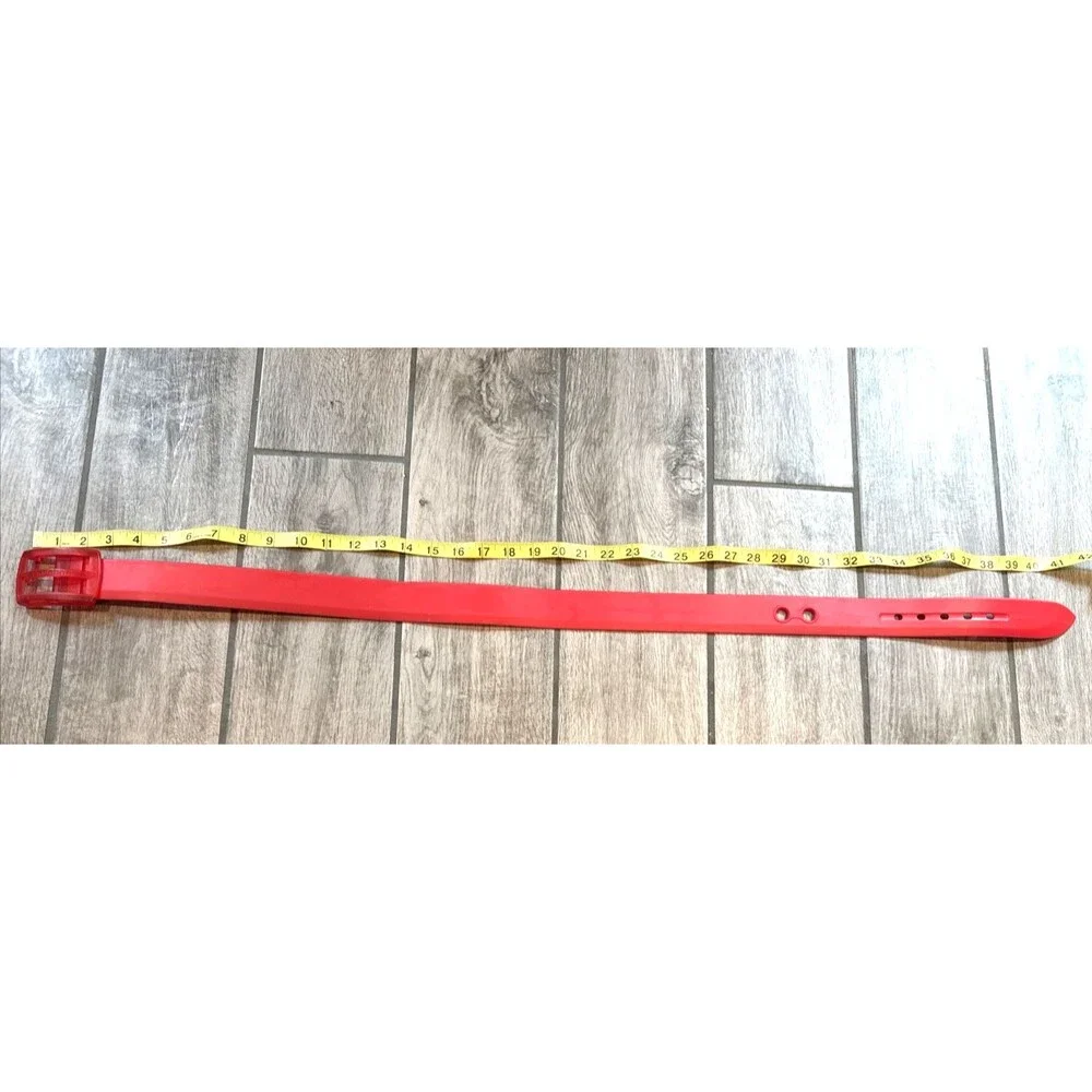 Fedaboa Men's Belt Red Rubber Y2K Streetwear